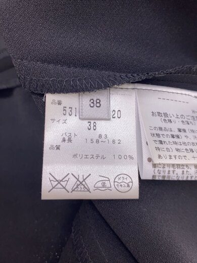 商品画像：長袖ブラウス/38/ポリエステル/BLK/無地/531-6110220// 4