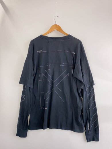 商品画像：長袖Tシャツ/L/コットン/BLK/プリント/OMAB022E19185003// 2