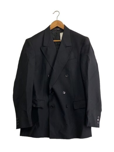 商品画像：テーラードジャケット/イタリア製/ダブル/46/ウール/BLK 1