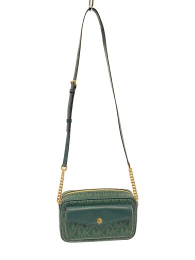画像：MICHAEL KORSショルダーバッグ/レザー/GRN/総柄/35F1GTVC8I1