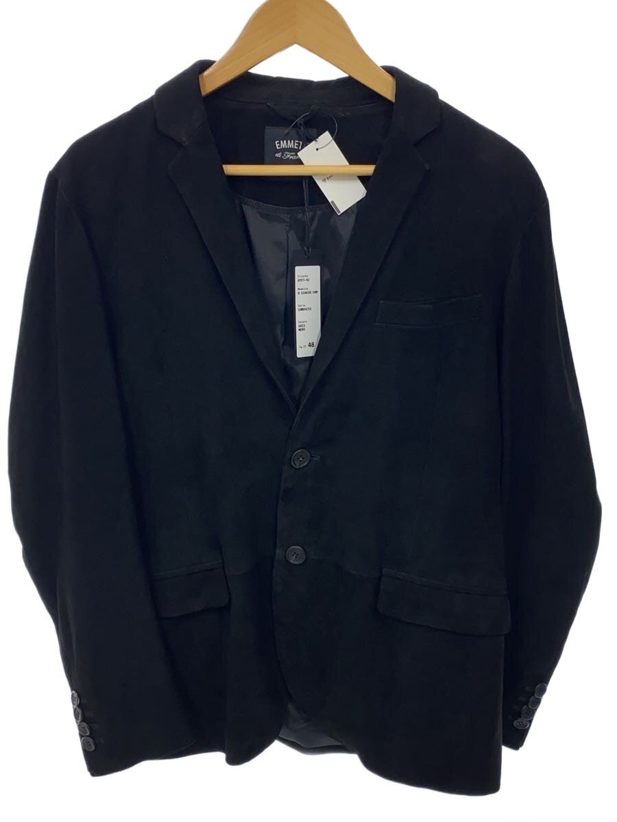 EMMETI / テーラードジャケット/48/山羊革/BLK/8557-92