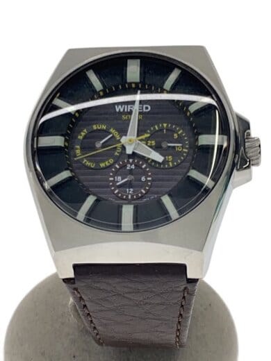 商品画像：クォーツ腕時計/アナログ/レザー/YLW/BRW/V14J-0BD0 1