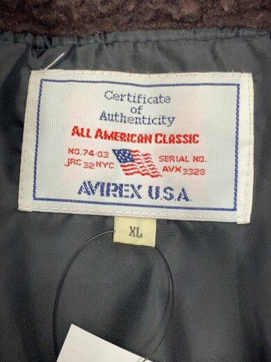 商品画像：フライトジャケット/XL/ポリエステル/BRW/無地/6152232 3