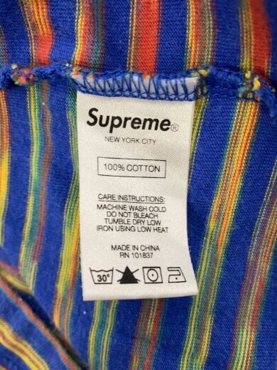 商品画像：カットソー/M/コットン/BLU/ストライプ// 4