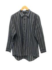 22AW/FABIANO SHIRT/長袖シャツ/M/コットン/GRN/ストライプ