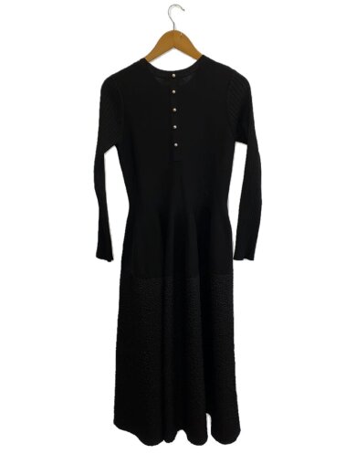 画像：CADUNEジャガードドッキングワンピース/36/ポリエステル/BLK/731688902