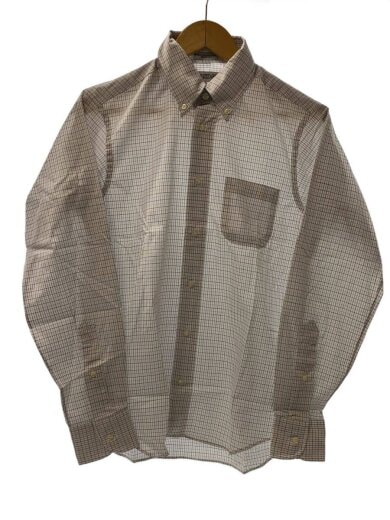 商品画像：長袖シャツ/S/コットン/WHT/チェック 1