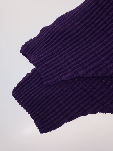 商品画像：プリーツカットソー/L/ポリエステル/パープル/プリーツTシャツ/半袖カットソー/IM92-FJ507 5