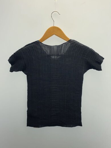 商品画像：プリーツカットソー/プリーツ半袖カットソー/M/ポリエステル/グレー/フロントデザイン/ 2