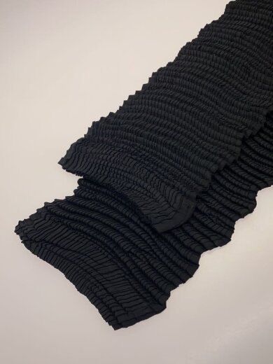 商品画像：プリーツデザインカーディガン/L/ポリエステル/ブラック/IM92-FJ603/プリーツカーディガン 5