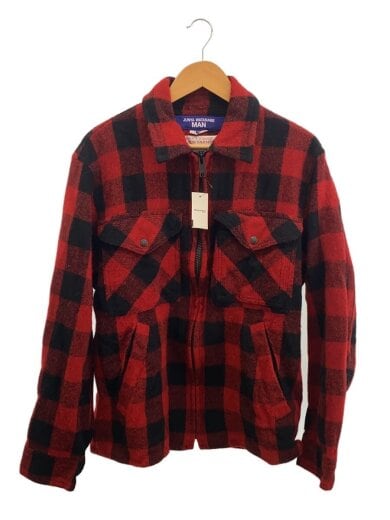 商品画像：25AW/ウールチェック 製品縮絨 FILSON Wネーム/ジャケット/M/ウール/RED/WP-J011 1