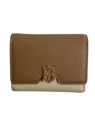 商品画像：TBフォールディングウォレット/レザー/ベージュ/ブラウン/レディース/8059623 1