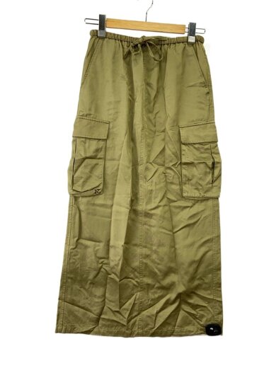 商品画像：コットンレーヨンモールスキンロングスカート/36/コットン/KHK/12-05-44-05336 1