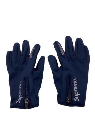 商品画像：24AW/WINDSTOPPER ZIP GLOVES/手袋/--/NVY/無地/メンズ 1