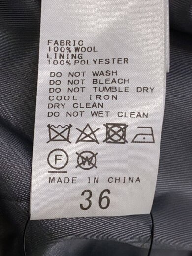 商品画像：24AW/スーパー140ビーバーノーカラーコート/36/ウール/GRY 4