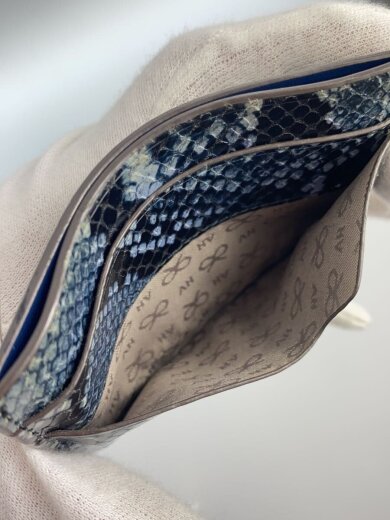 商品画像：パイソン柄eyesパスケース/レザー/GRY/アニマル/レディース 6