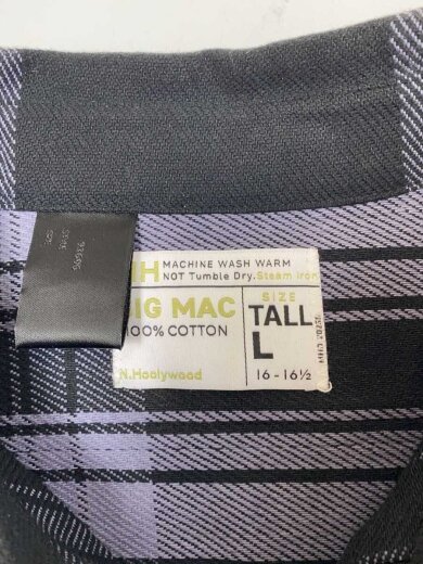 商品画像：×BIG MAC/SHIRT BK CHECK/長袖シャツ/40/コットン/BLK/2251-SH40-013 3