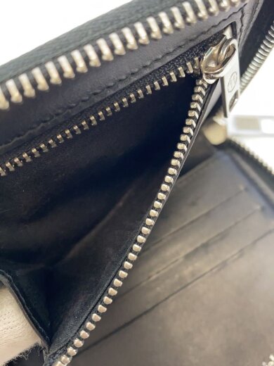 商品画像：ラウンドジップ/2つ折り財布/レザー/BLK/無地/メンズ/S55UI0197 5