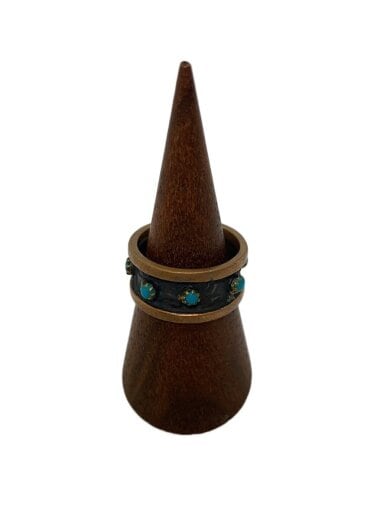 商品画像：リング/SV925/14号/カラーストーン/BLK/メンズ 1