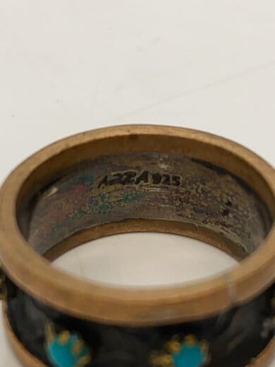 商品画像：リング/SV925/14号/カラーストーン/BLK/メンズ 4