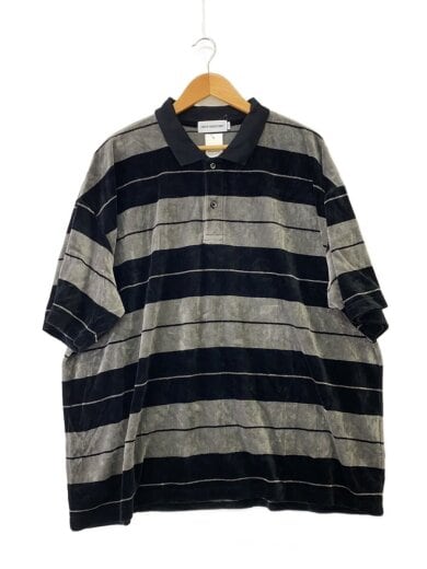 商品画像：Velour Border S/S Polo/L/コットン/GRY/ボーダー// 1