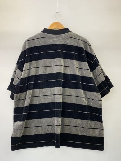 商品画像：Velour Border S/S Polo/L/コットン/GRY/ボーダー// 2