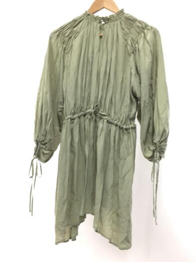 画像：BEAMS HEART長袖ワンピース/--/レーヨン/GRN/43-11-0518-1522