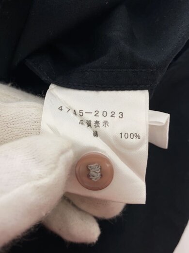 商品画像：長袖シャツ/44/コットン/BLK/無地 4