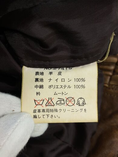商品画像：ジャケット/LL/羊革/BRW 4