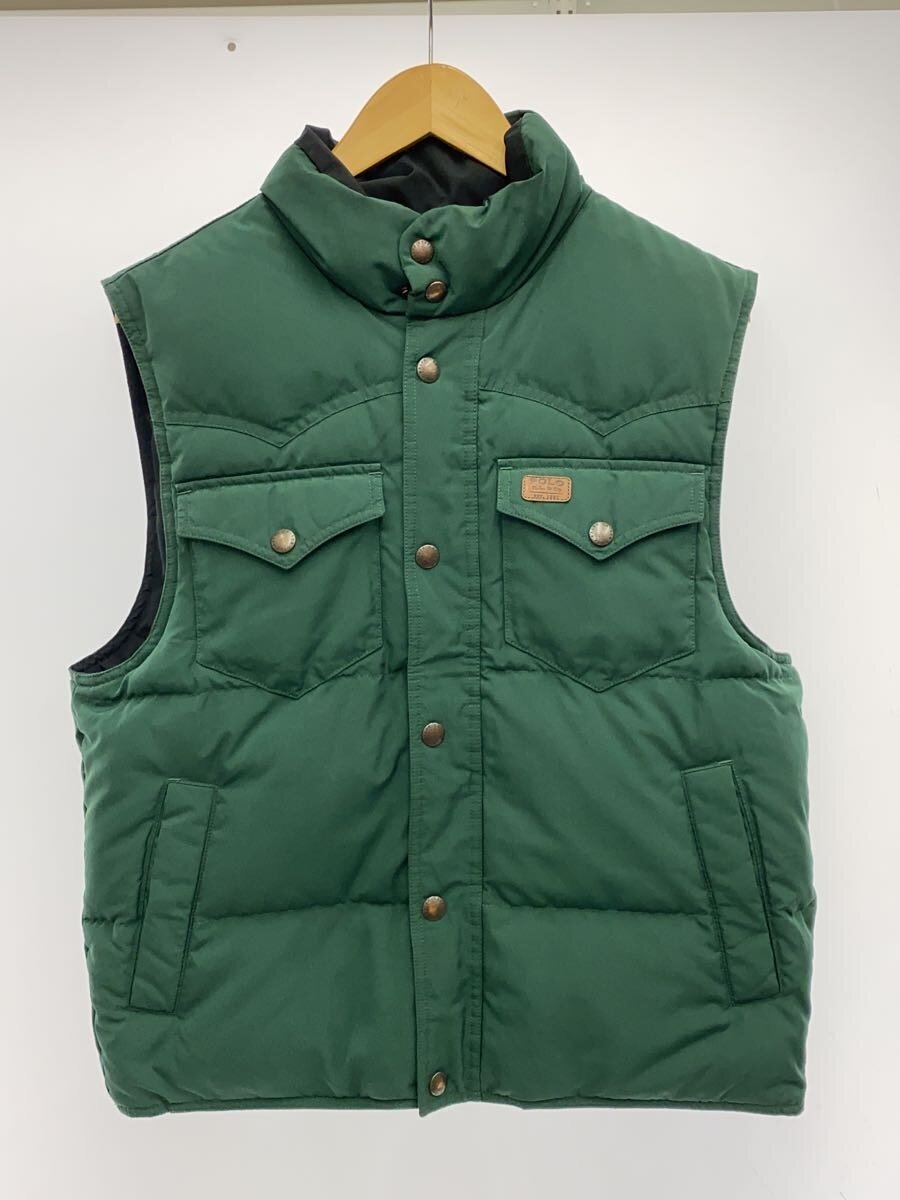 POLO RALPH LAUREN / ダウンベスト/M/ポリエステル/GRN/無地/Y014