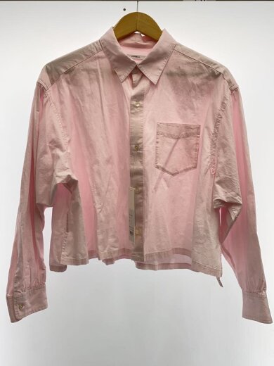 商品画像：クロップドチャンキーシャツ/長袖シャツ/M/コットン/PNK/無地/JL252S02 1