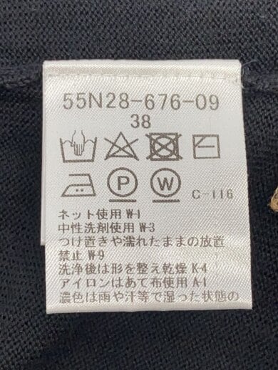 商品画像：ニット・セーター(薄手)/38/ウール/BLK/無地/55N28-676-09// 4