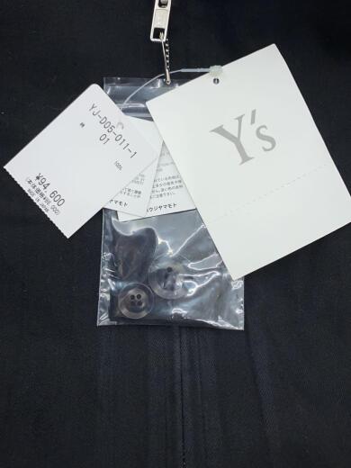 画像：Y’s23AW/フロントジップコットンワンピース/1/コットン/BLK/YJ-D05-011/タグ付5