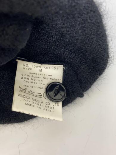 画像：WACKO MARIAカーディガン(薄手)/M/モヘア/BLK/10AW-KNT-017