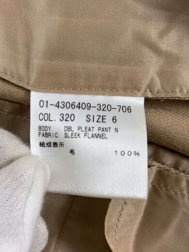 商品画像：ワイドパンツ/6/ウール/BEG/01-4306409-320-706 5