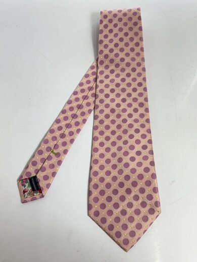 商品画像：ネクタイ/シルク/BEG/ドット/メンズ 2
