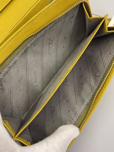 商品画像：長財布/レザー/YLW/無地/レディース 5