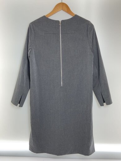 商品画像：バックジップワンピース/長袖ワンピース/38/ポリエステル/GRY/531-7140212// 2