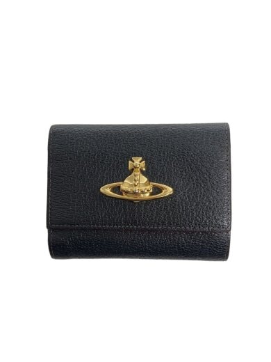 商品画像：3つ折り財布/レザー/BLK/レディース/3218C923 1