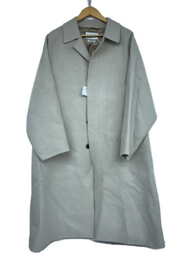 画像：TOMORROWLANDコート/M/ウール/BEG/無地/63-09-25-09101/22AW/ウールリバーステンカラーコート1