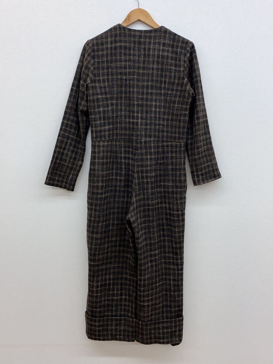 ELIN / Plaid overwrap jump suits//38/ウール/BRW/チェック/11906-24-3031//