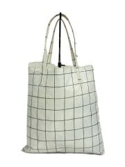 HELP ME TO WORK/トートバッグ/ポリエステル/WHT/チェック