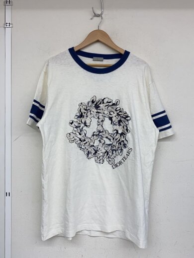 商品画像：刺繍デザインリンガーTシャツ/XL/コットン/WHT/393J696F849// 1