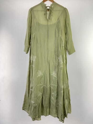 商品画像：長袖ワンピース/M/レーヨン/GRN/01110940760 2