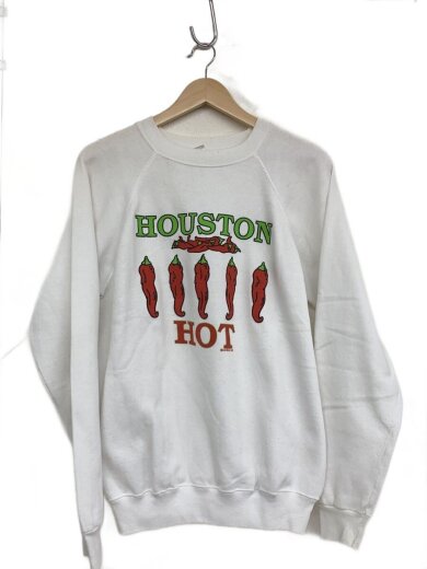 商品画像：80s/HOUSTON Print Sweatshirt/L/コットン/WHT/プリント 1