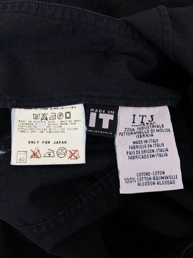 商品画像：長袖シャツ/M/コットン/BLK/無地 4