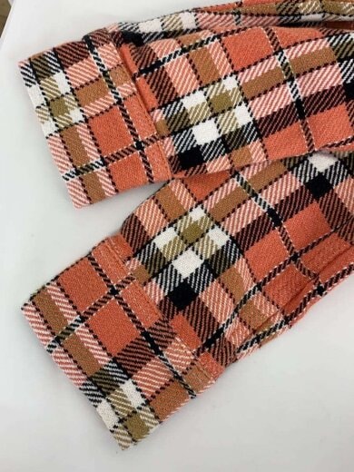 商品画像：ネルシャツ/M/コットン/PNK/チェック 6