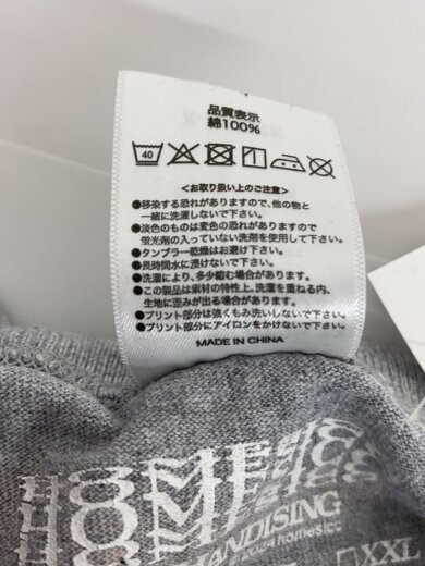商品画像：homesicc merchandising/七分丈Tシャツ/XL/コットン/GRY 5