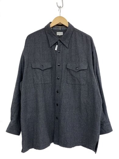 商品画像：長袖シャツ/3L/ウール/GRY/無地/BEW15-516-06 1