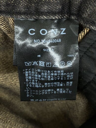 商品画像：CONZ/カーブデニムパンツ/ボトム/1/コットン/BLK/304540048 5